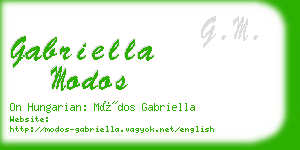 gabriella modos business card